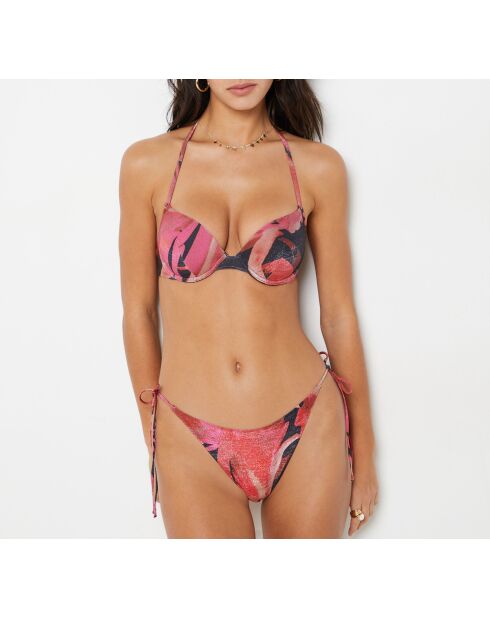 Soutien-gorge push-up classique avec armature et avec coque Honeymoon imprimé fond brique