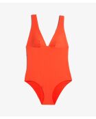 Première oranje 1-delig zwempak zonder frame zonder schelp