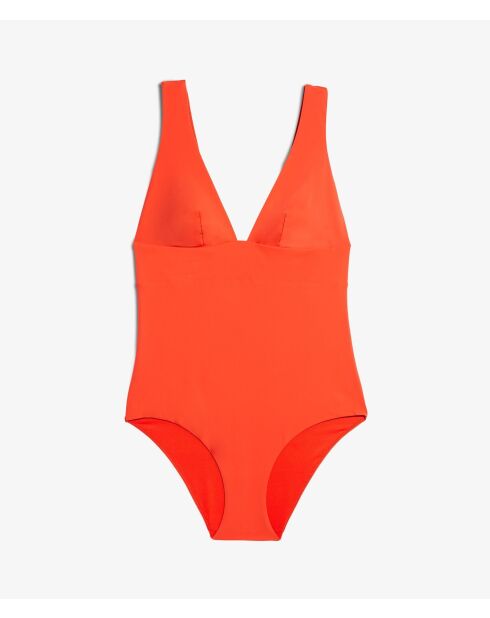 Première oranje 1-delig zwempak zonder frame zonder schelp