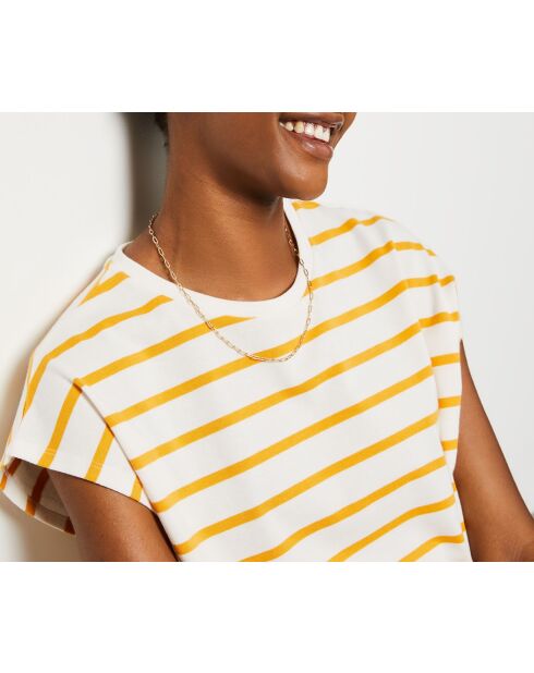 Gelbes gestreiftes T-Shirt Cilino