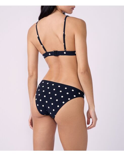 Polky Triangel-BH ohne Bügel und ohne Schale, gedruckt auf schwarzem Hintergrund