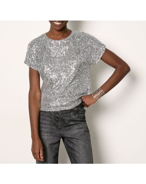 Fegha-T-Shirt in Silber