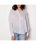 Pauline ray shirt met blauwgroene print