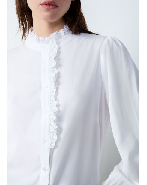 Emilie weißes besticktes Hemd