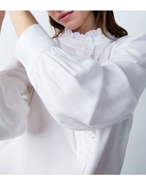 Emilie weißes besticktes Hemd