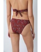Charliz Bikinihose mit braunem Hintergrundprint