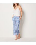 Pantacourt Lavender imprimé fond bleu