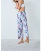 Blauwgroene broek met print Bacio