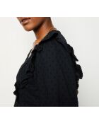 Zwarte blouse met borduursel Jasmin