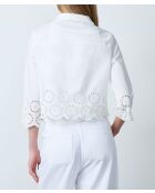 Besticktes Hemd Victorine in Ecru