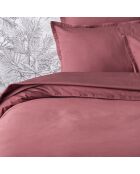 Lenzuolo con angoli elasticizzati Cosmos red Teophile in raso di cotone biologico tinta unita