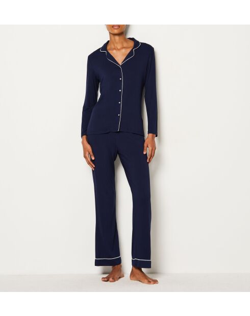 Donkerblauw overhemd Albane