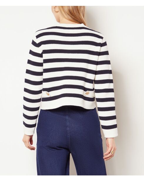 Eda vest in gebroken wit