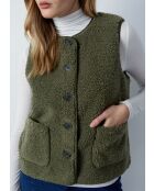 Chaqueta vaquera de color caqui oliva