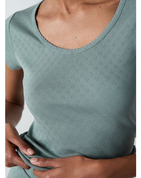 T-shirt met kaki olijfgroen van Pollin