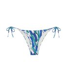 Mittelgroße Bikinihose Malibu Bow mit blaugrünem Aufdruck