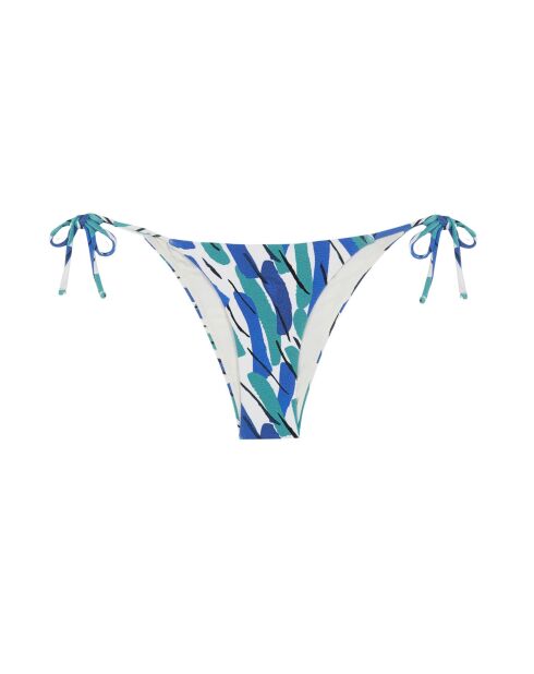Mittelgroße Bikinihose Malibu Bow mit blaugrünem Aufdruck