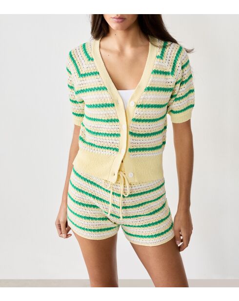 Mehrfarbige Genia-Strickjacke