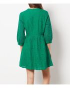 Tullgrünes besticktes Kleid