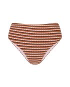 Mehrfarbige Bikinihose Valley mit hoher Taille