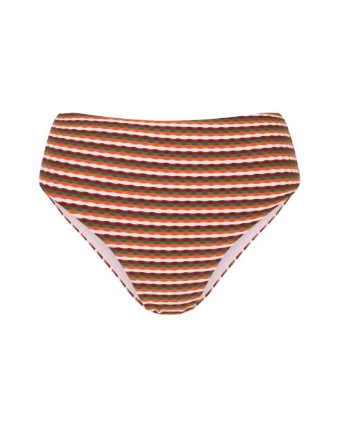 Mehrfarbige Bikinihose Valley mit hoher Taille
