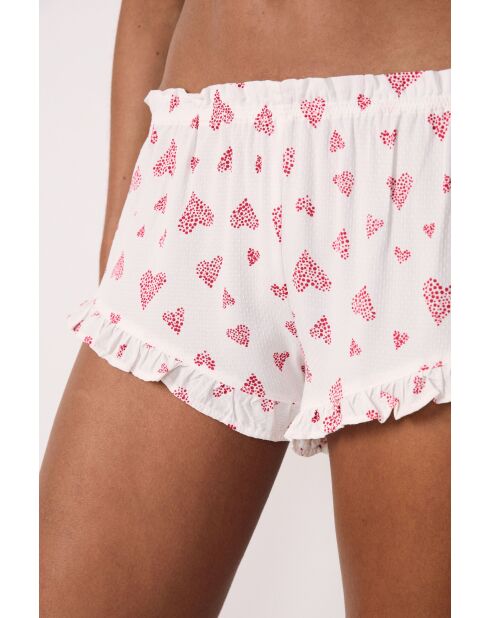 Carson shorts met roze achtergrondprint
