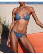 Annie marineblauw bikinibroekje met patchwork print