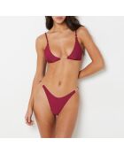 H hoog uitgesneden bordeauxrood Braziliaans bikinibroekje