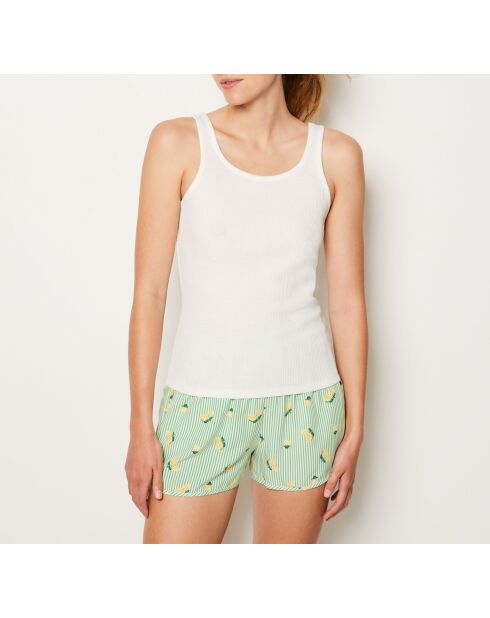 Camiseta sin mangas Charline blanca