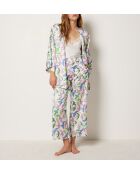 Bata estampada Janna azul y verde