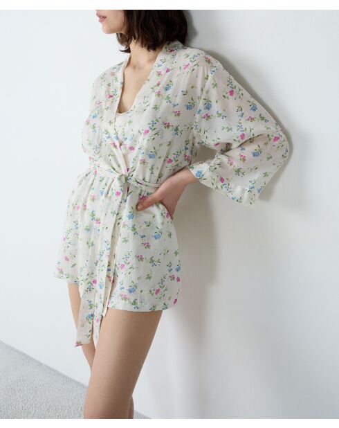 Bata estampada azul y verde de Prati