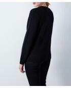 Gable schwarze lange Strickjacke