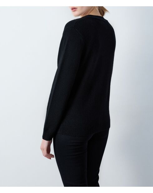 Gable schwarze lange Strickjacke