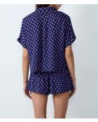 Beryl shirt met blauwgroene print