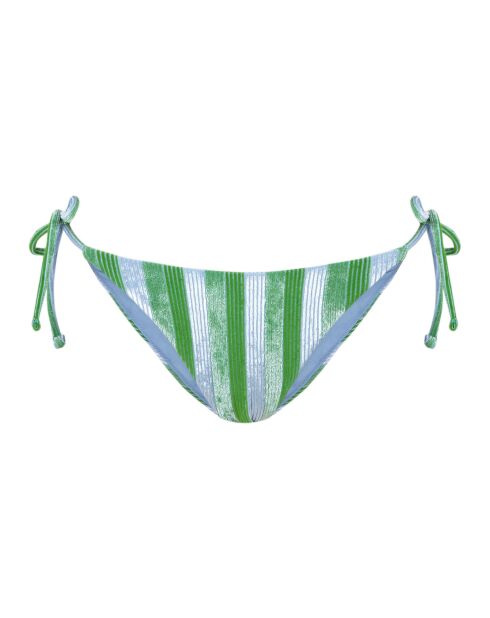 Klassisches Bikiniunterteil Divino mit grüner Krawatte