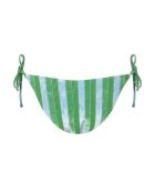 Klassisches Bikiniunterteil Divino mit grüner Krawatte