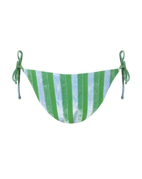 Klassisches Bikiniunterteil Divino mit grüner Krawatte