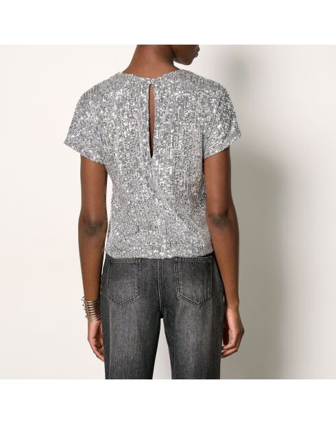 Fegha-T-Shirt in Silber