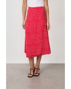 Gonna Betina con stampa a fondo corallo