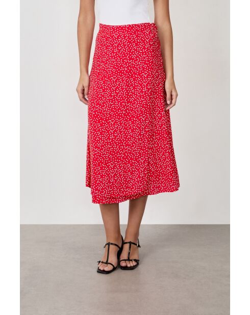 Jupe Betina imprimé fond corail