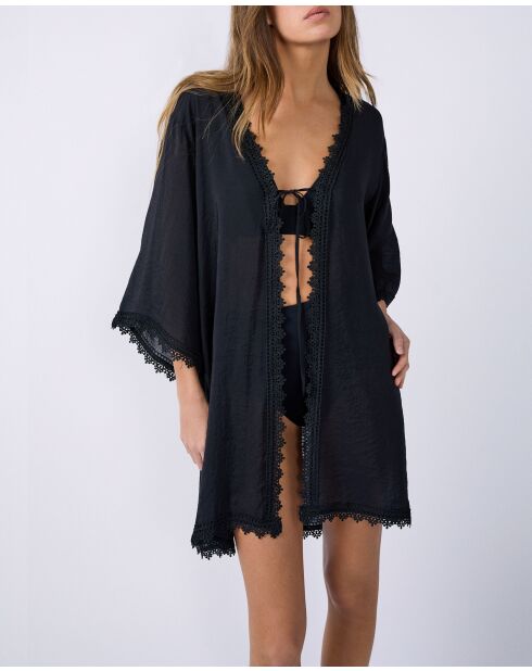 Kimono manche courte Samana b noir