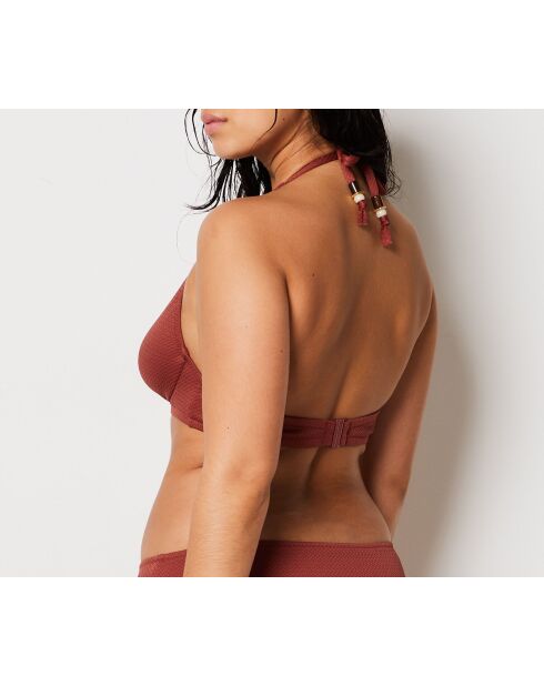 Idilliaco reggiseno a triangolo color ruggine con ferretto e senza scocca