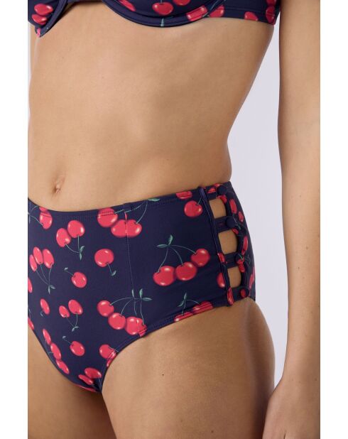 Braguita de bikini de cintura alta azul marino The Bombshell