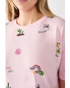 Roze Arizonalove korte jurk met korte mouwen