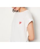 Een ecru T-shirt van Toddo