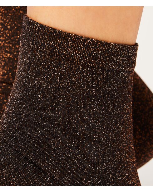 Chaussettes Etincelle Rib marron