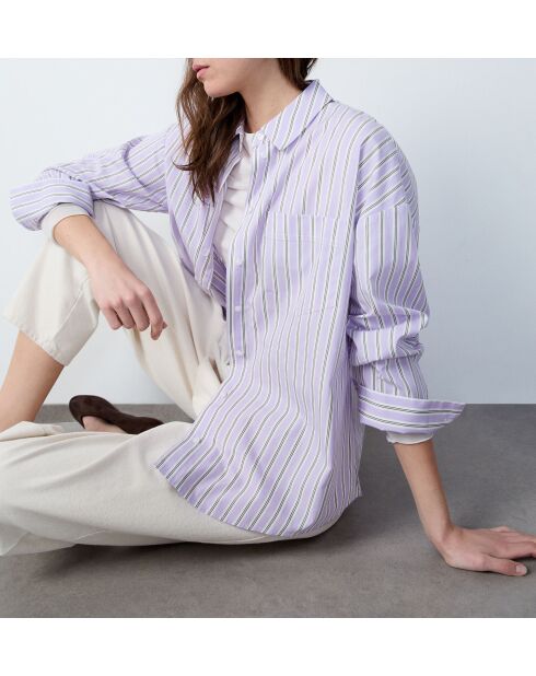 Eleanor grijs lila hemd