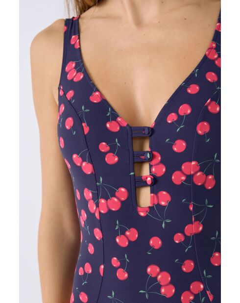 Bañador Baila de 1 pieza sin aros estampado rojo marino