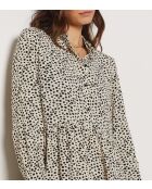 Jurk van Reglissi gedrukt op een ecru achtergrond