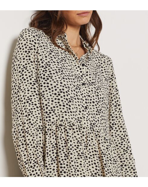 Jurk van Reglissi gedrukt op een ecru achtergrond